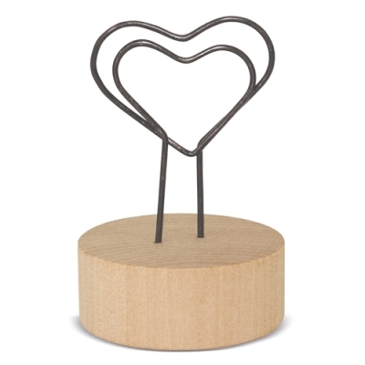 Soporte de Madera Publicitario con Forma de Corazón